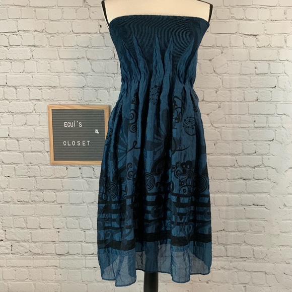 Anthropologie Dresses & Skirts - Anthropologie Lapis Strapless Dress Maxi Skirt M